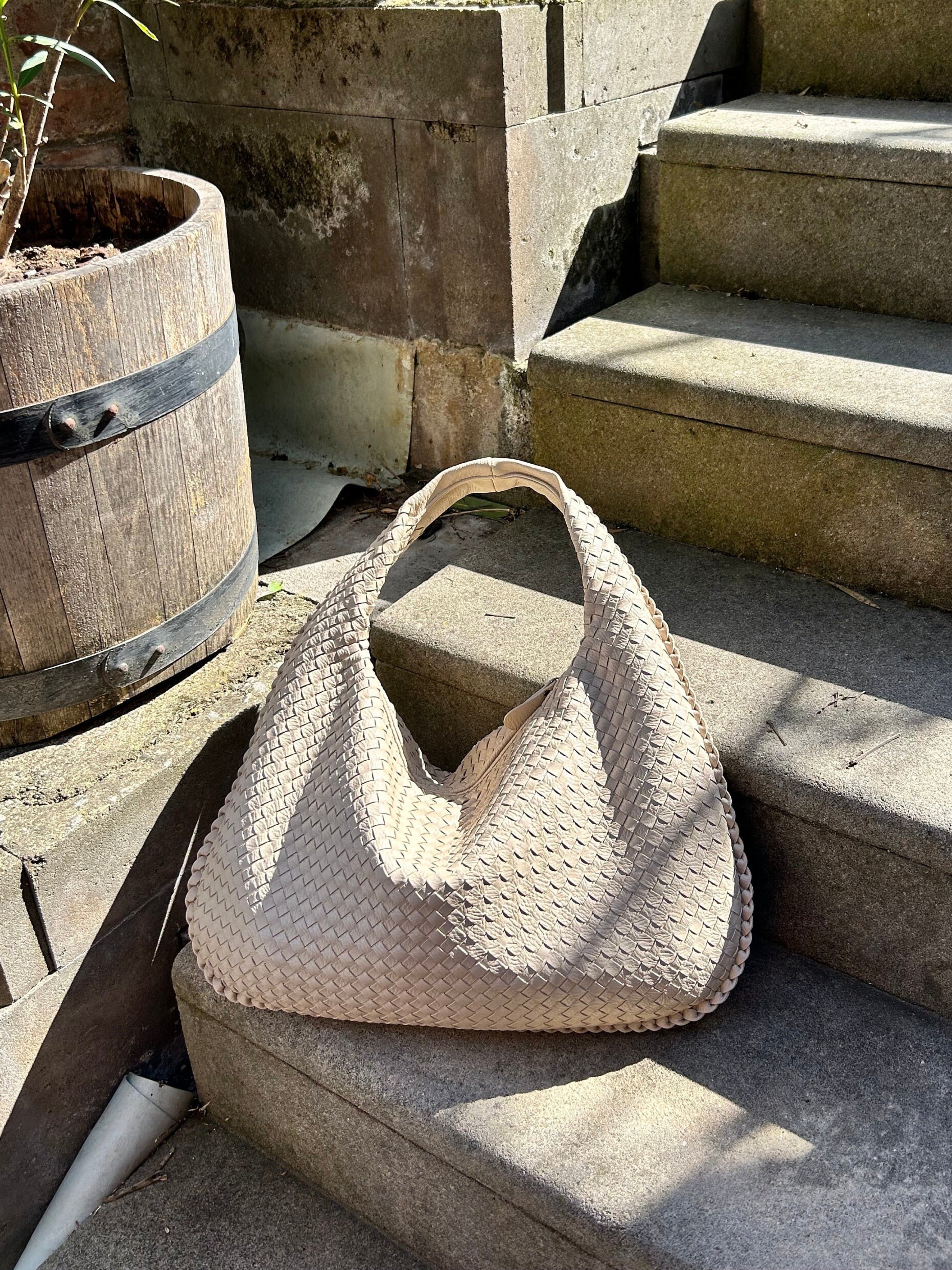 Ava | Oversized gevlochten tote bag