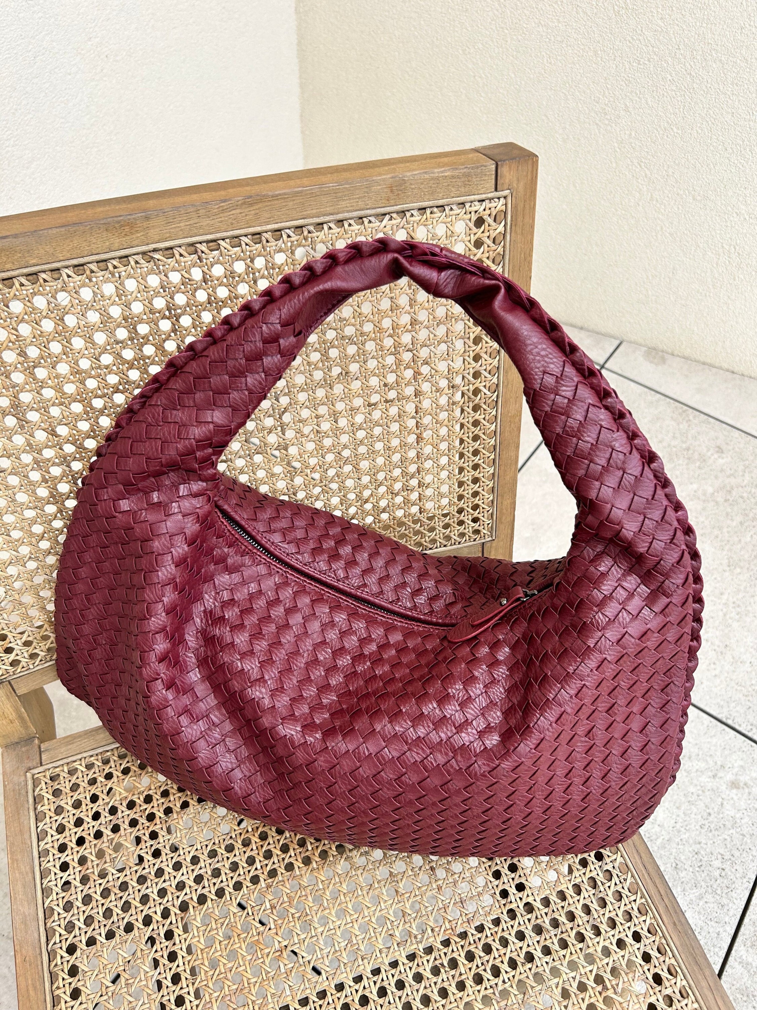 Ava | Oversized gevlochten tote bag