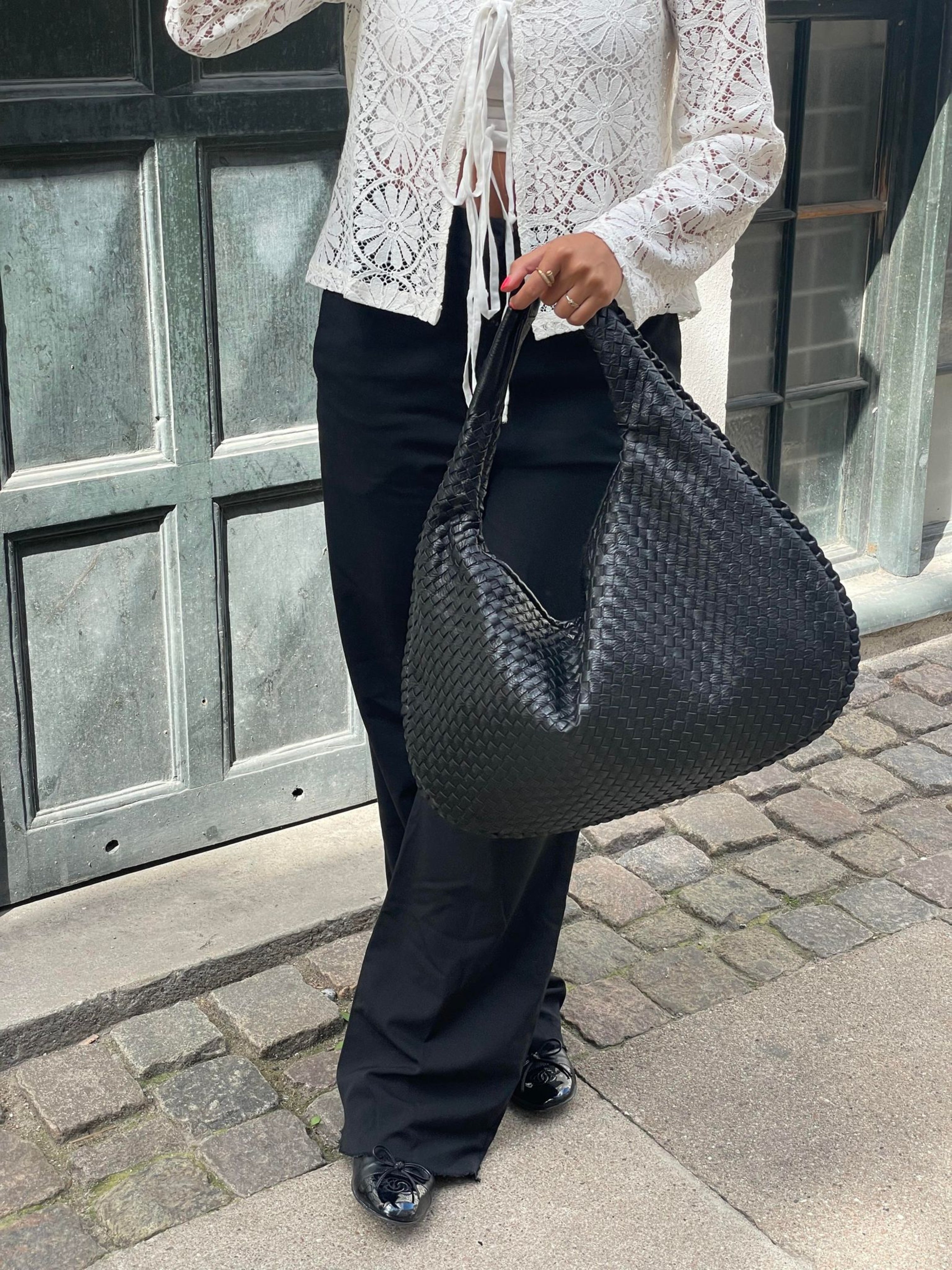 Ava | Oversized gevlochten tote bag