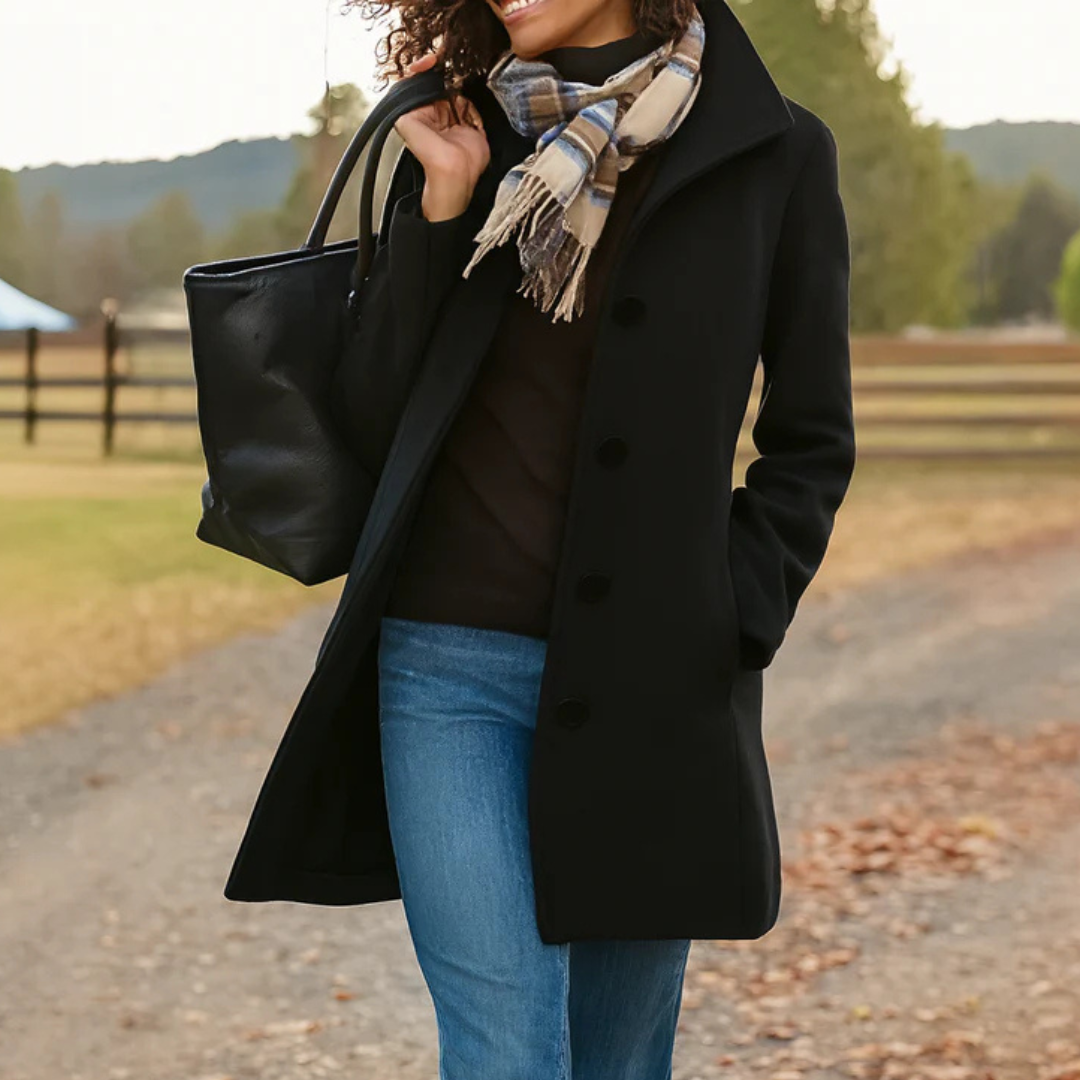 Cofortabele Klassieke Dames Trenchcoat met Knopen