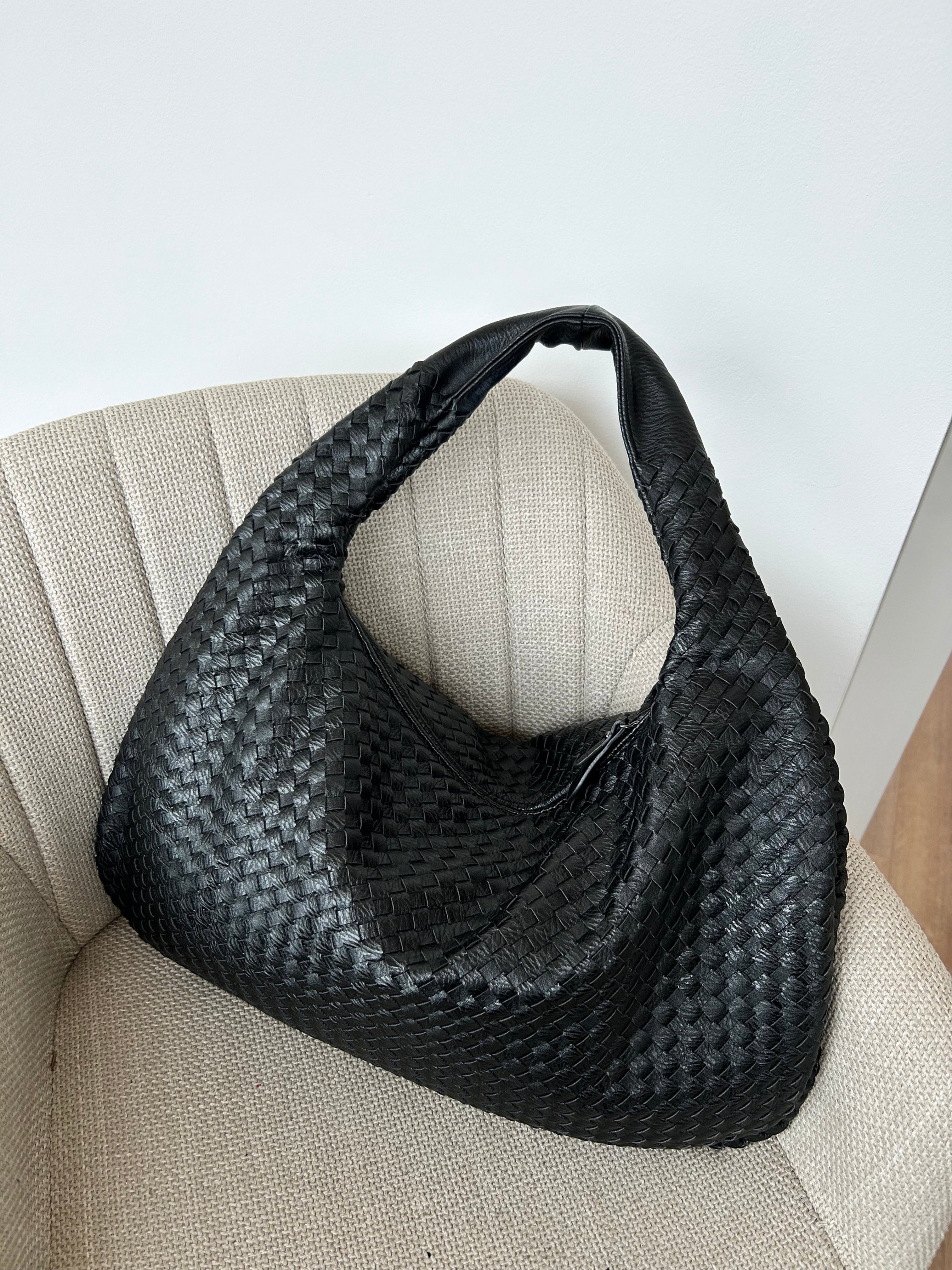 Ava | Oversized gevlochten tote bag
