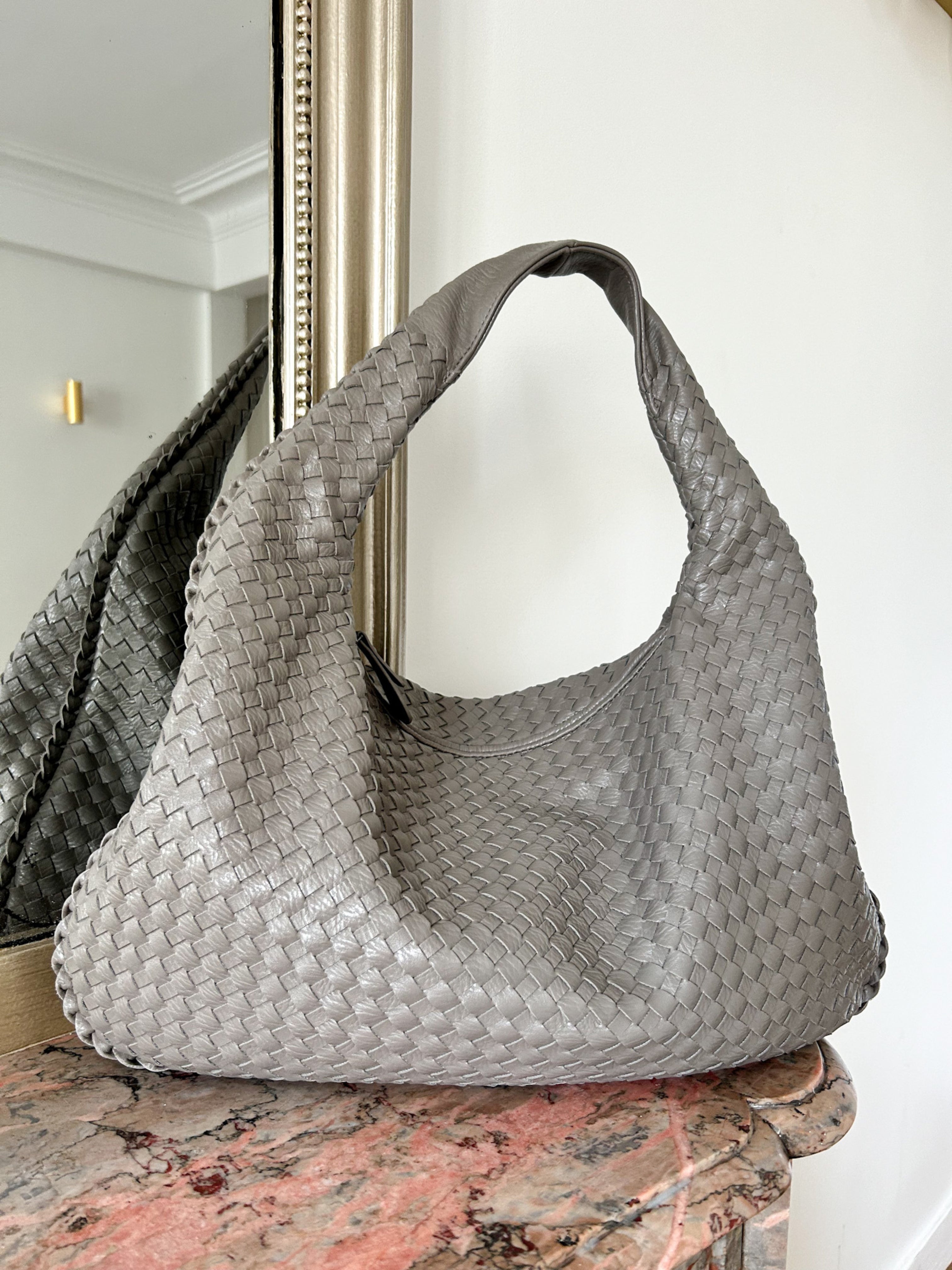 Ava | Oversized gevlochten tote bag