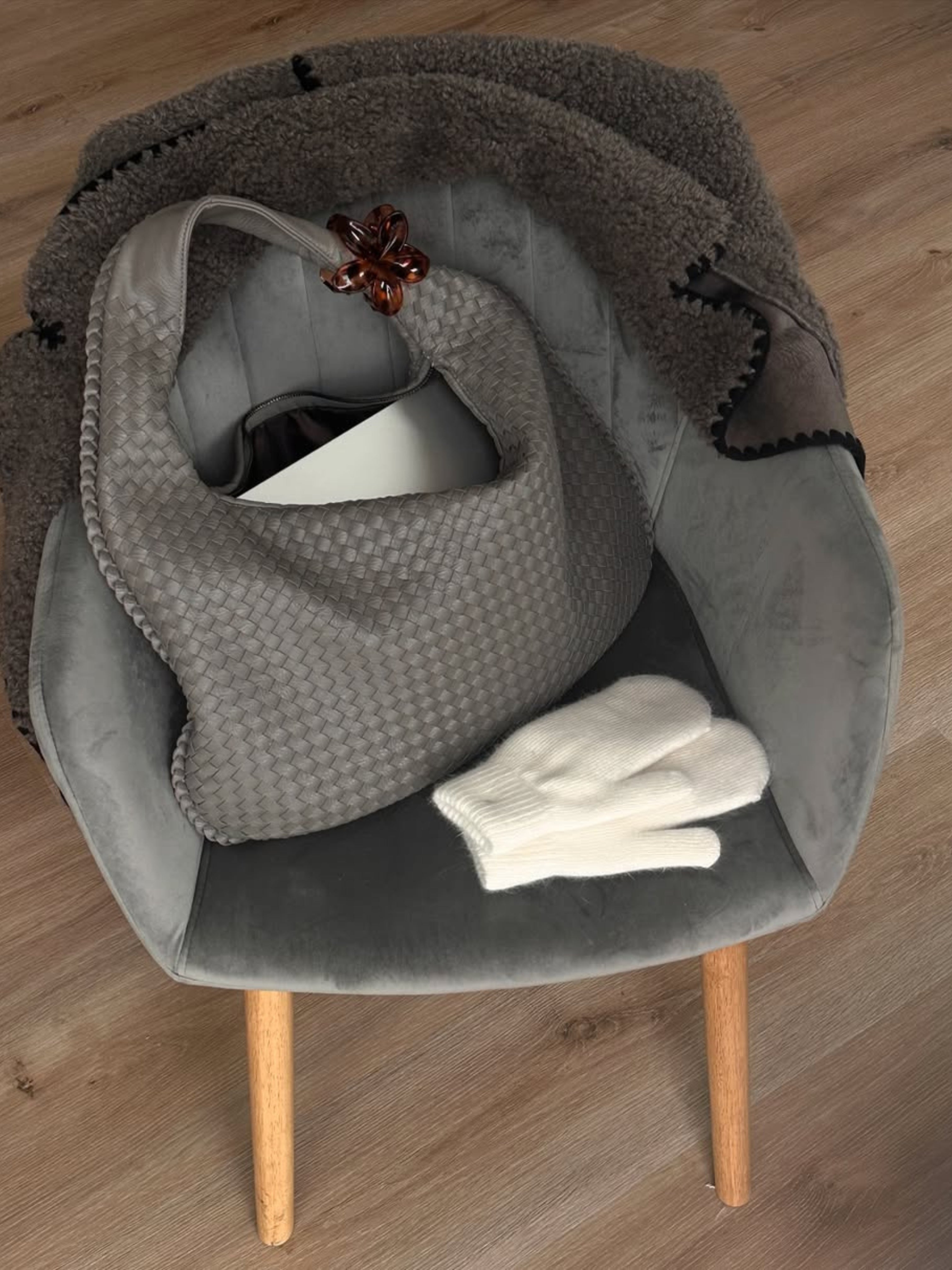 Ava | Oversized gevlochten tote bag
