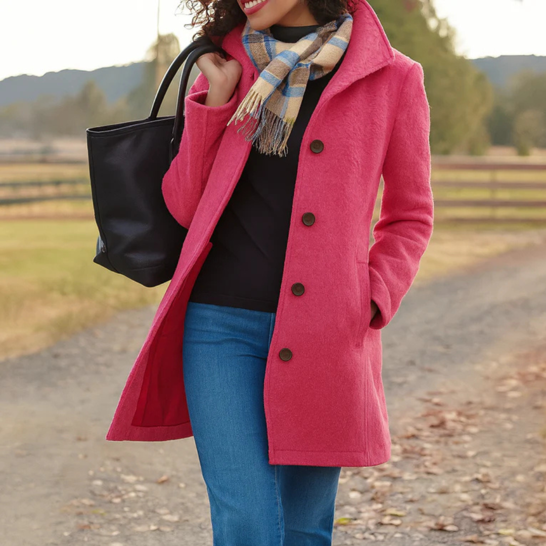 Cofortabele Klassieke Dames Trenchcoat met Knopen