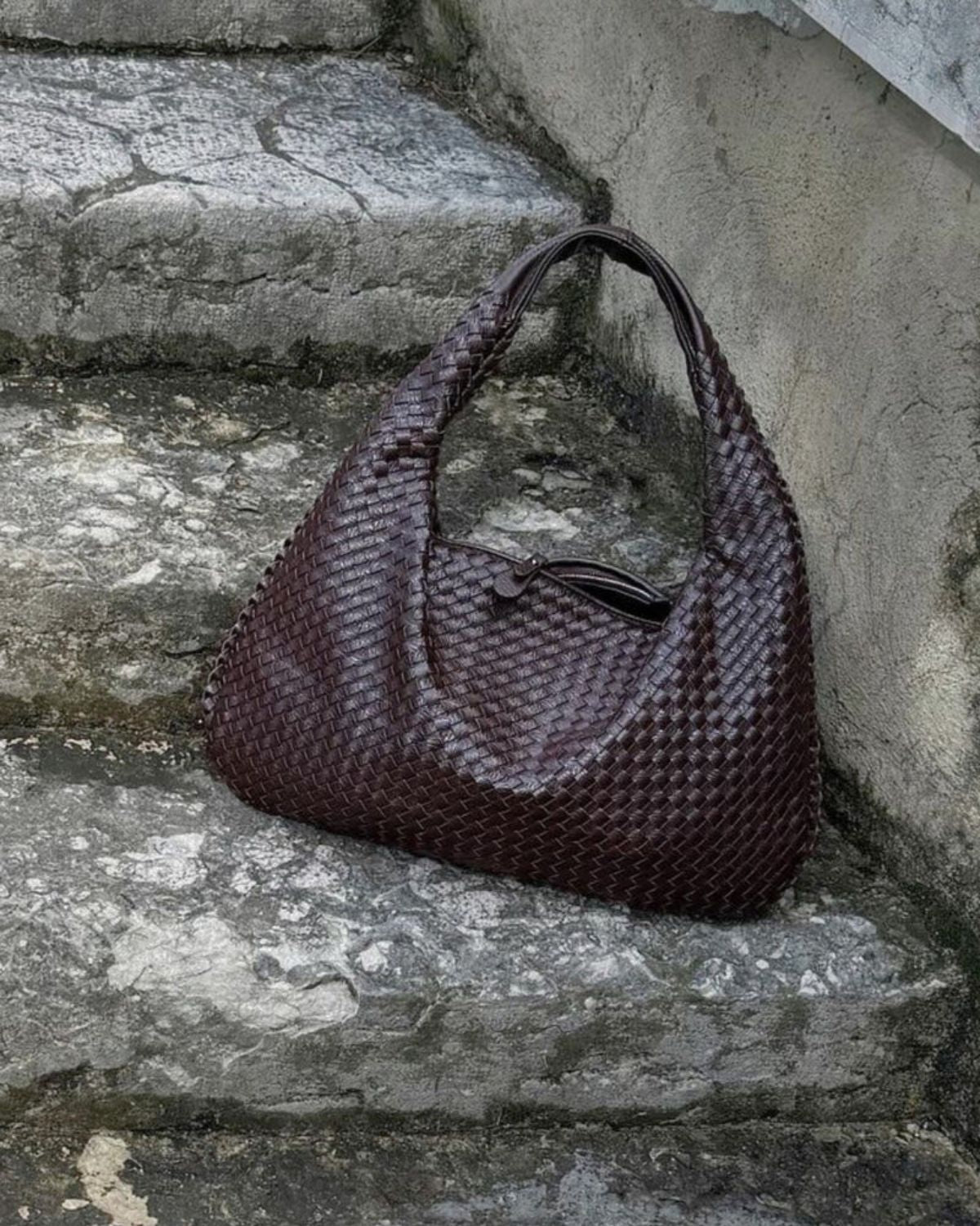 Ava | Oversized gevlochten tote bag