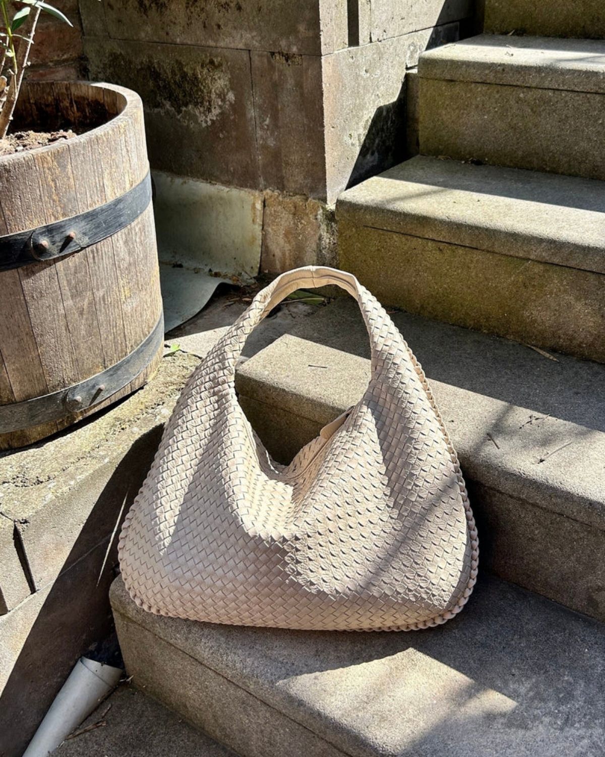 Ava | Oversized gevlochten tote bag