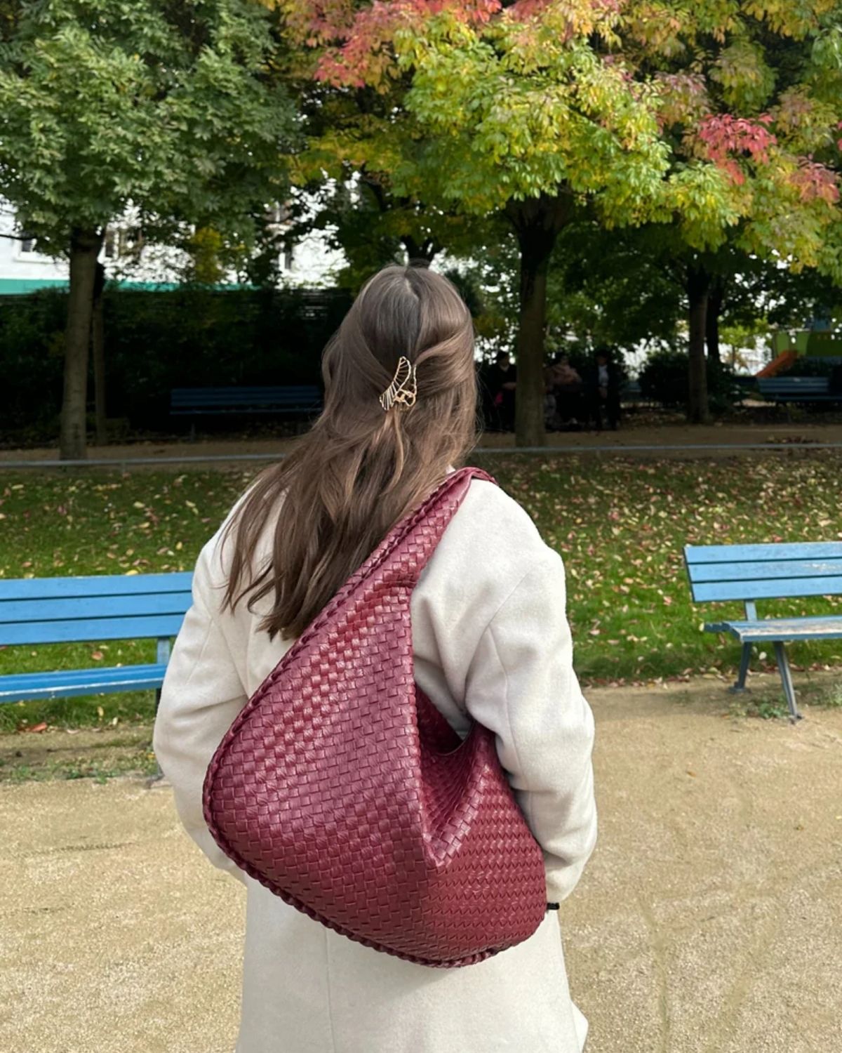 Ava | Oversized gevlochten tote bag