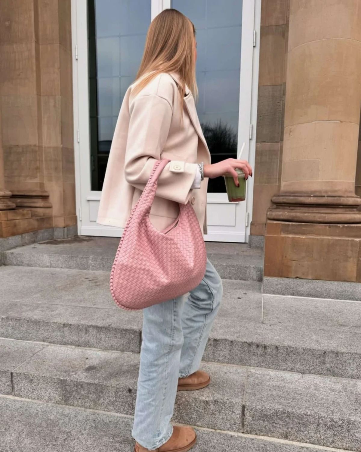 Ava | Oversized gevlochten tote bag