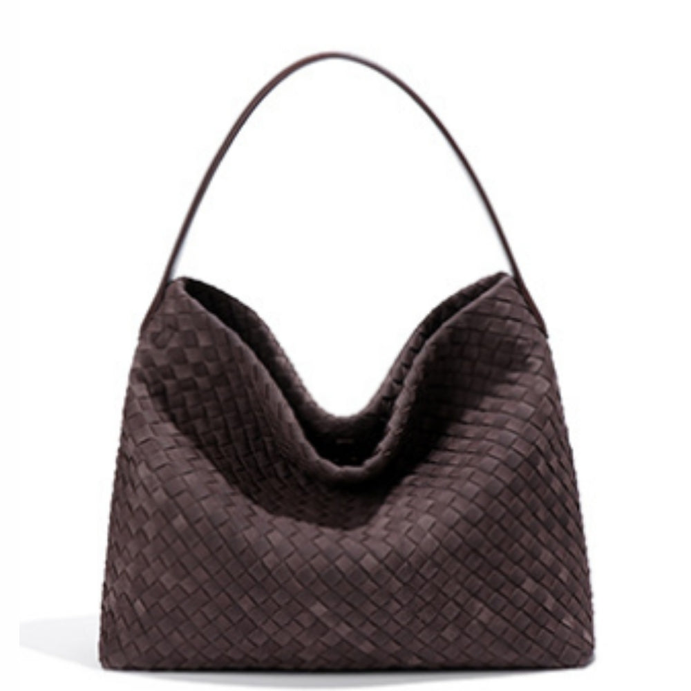 Suède Tote Tas met Verstelbare Riem en Ritsvak