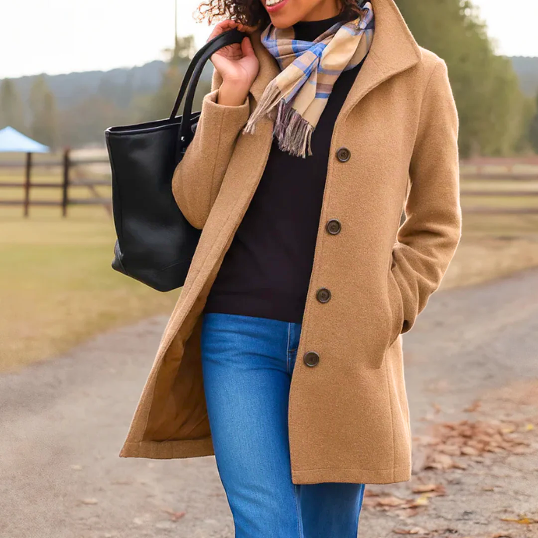 Cofortabele Klassieke Dames Trenchcoat met Knopen