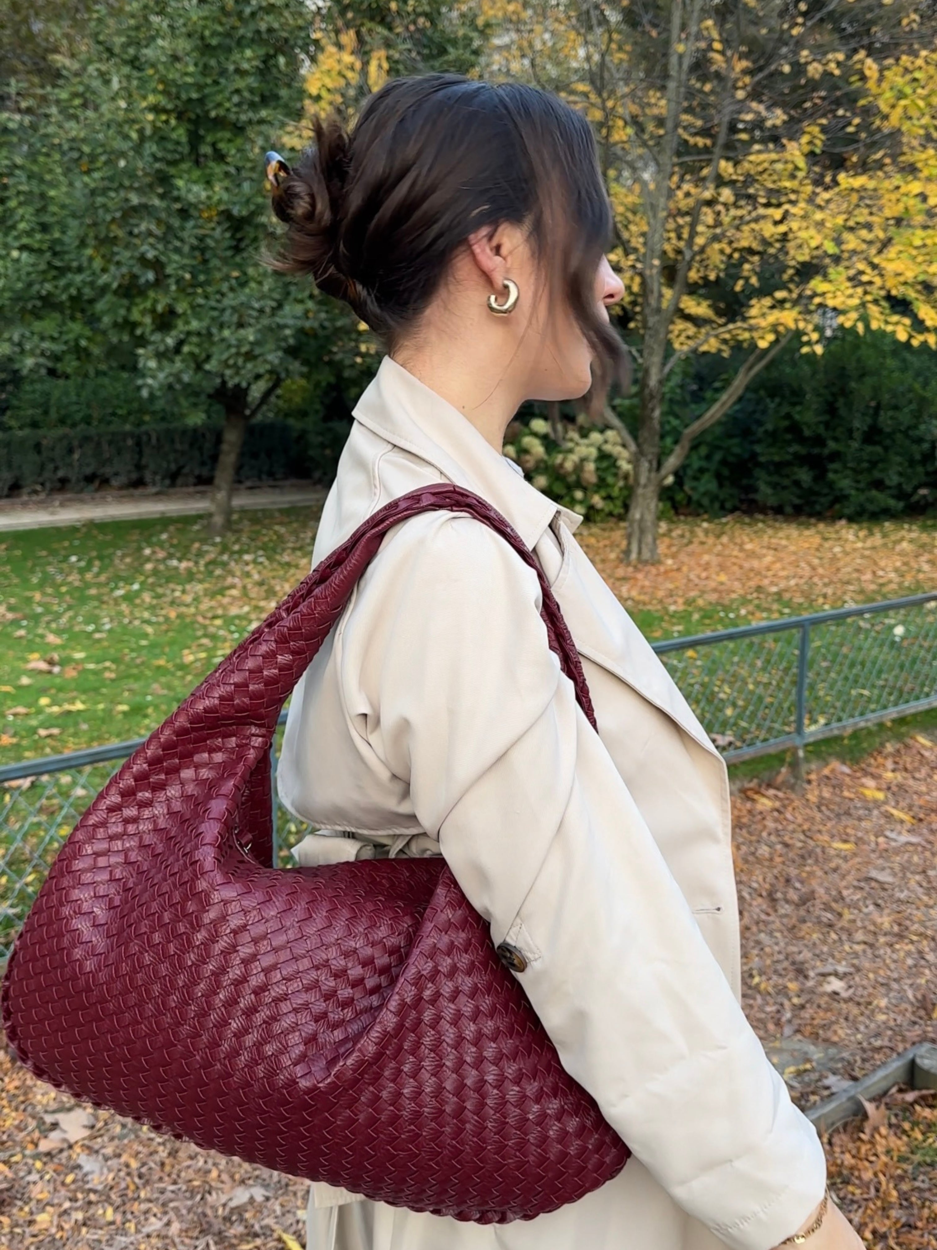 Ava | Oversized gevlochten tote bag