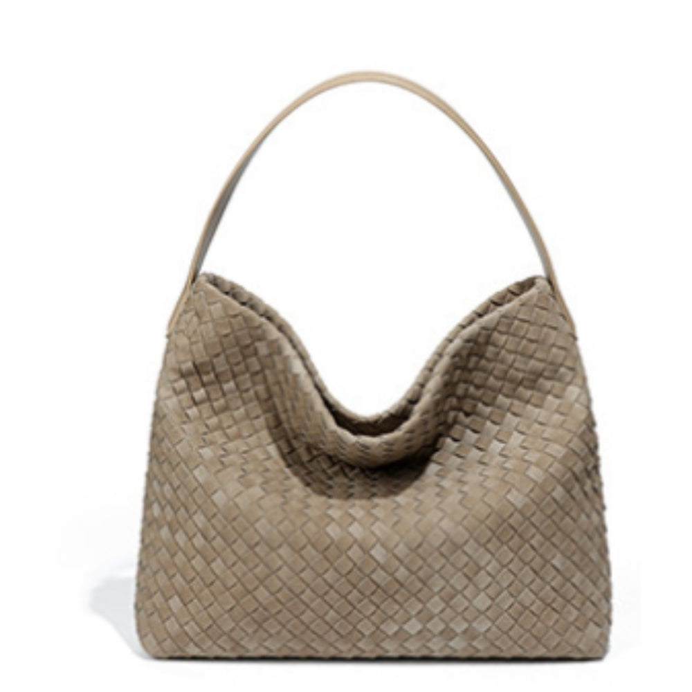 Suède Tote Tas met Verstelbare Riem en Ritsvak