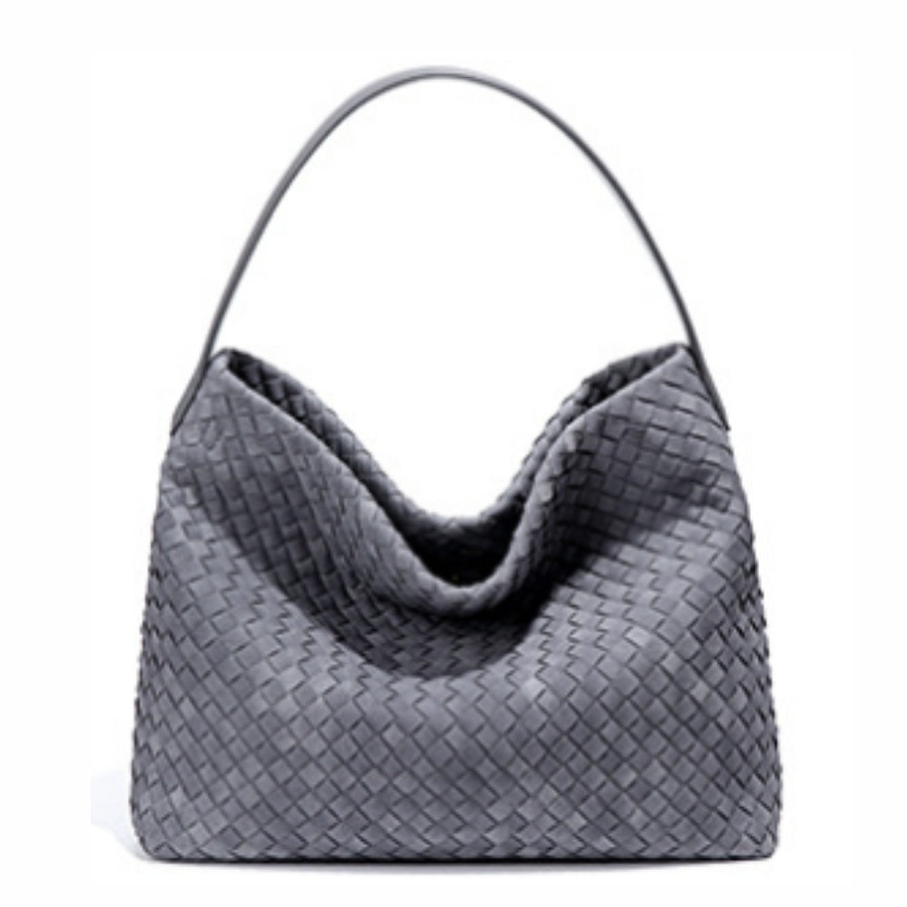 Suède Tote Tas met Verstelbare Riem en Ritsvak